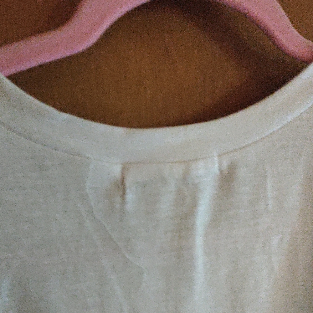 Notations Classic White Tee With Eyelet Sleeves - Picture 8 of 8